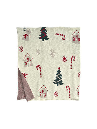 SANDER |  Weihnachts Tagesdecke - Plaid 130x170cm MERRY DOGS Original