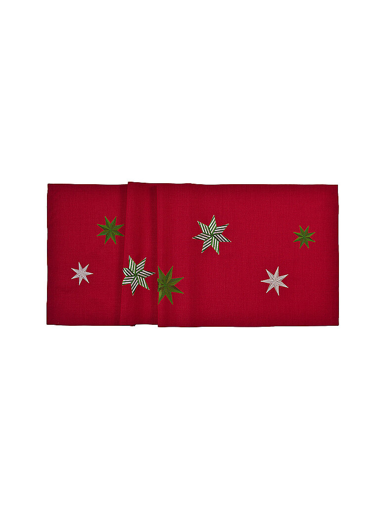 SANDER Chemin de table de Noël 50x150cm ÉTOILE Rouge rouge