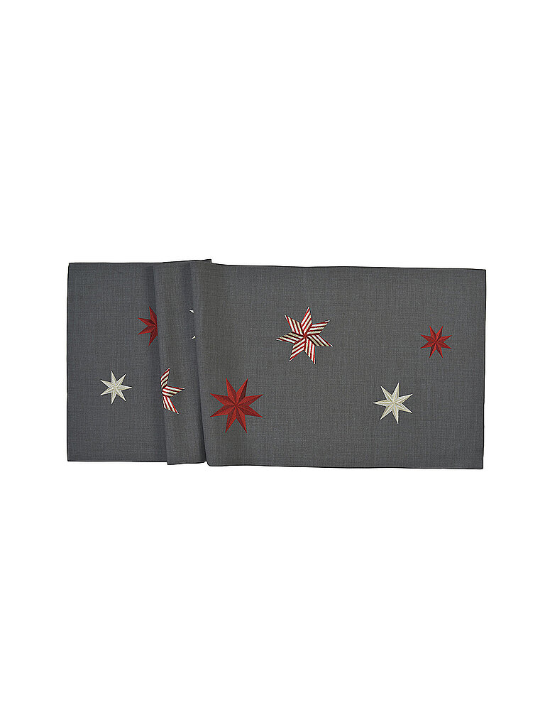 SANDER Camino de mesa navideño 50x150cm ESTRELLA Grafito gris