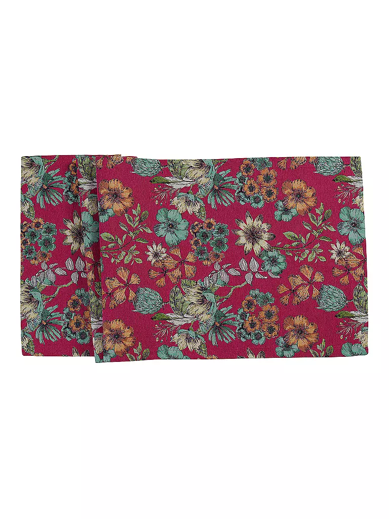 SANDER | Tischläufer 50x140cm Lorena Fuchsia | koralle