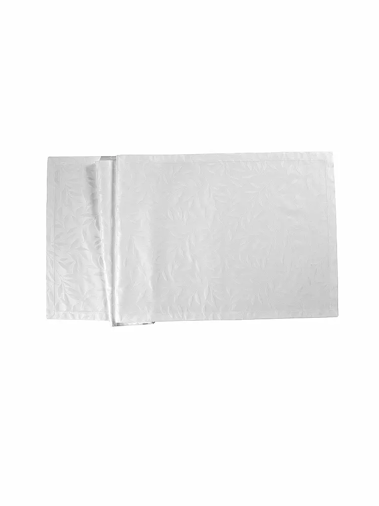 SANDER | Tischläufer COMO DAMAST 50x140cm Weiss | weiss