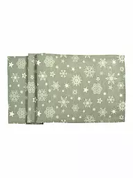 SANDER | Tischläufer CRISTALLO NEVE 50x140cm Jade | Hellgrün