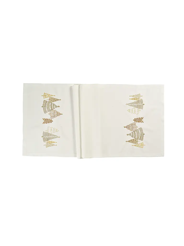 SANDER | Tischläufer TINY TREES 50x150cm Ecru | creme