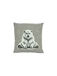 SANDER | Weihnachts Kissenhülle 45x45cm ARKTOS Rock | grau
