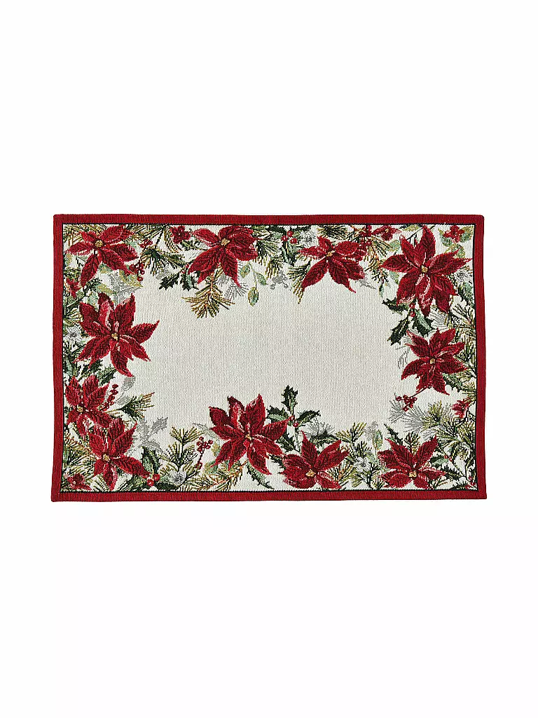 SANDER | Weihnachts Tischset 32x48cm Winter Blossom | weiß