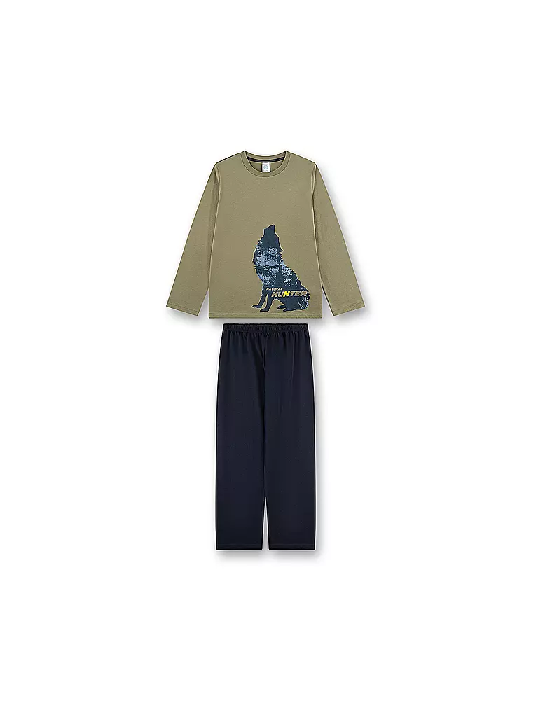 SANETTA | Jungen Pyjama  | olive