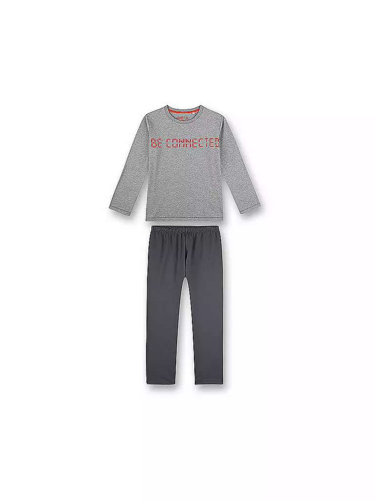 SANETTA | Jungen Pyjama Be Connected | grau