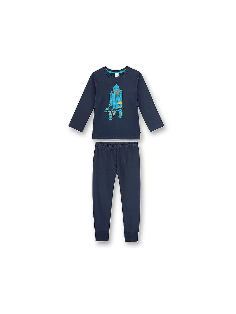 SANETTA | Jungen Pyjama Rocketman | blau