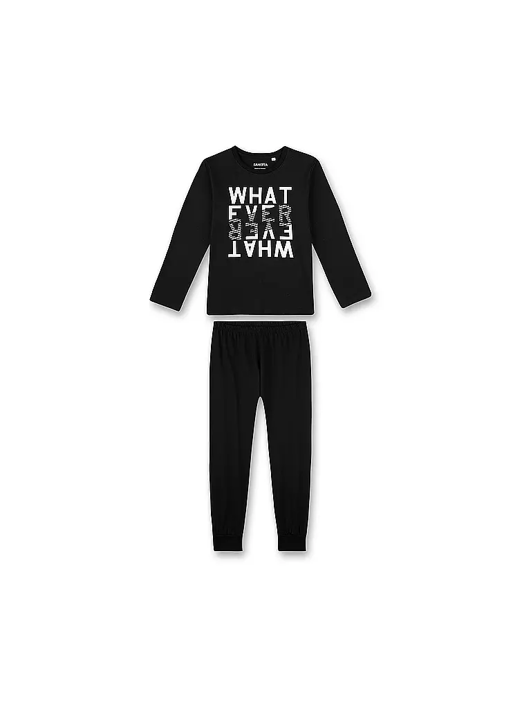 SANETTA | Jungen Pyjama | schwarz
