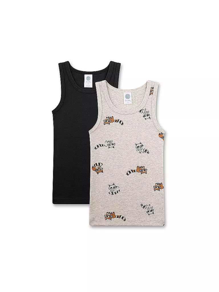 SANETTA | Jungen Top 2er Pkg. nature mel  | grau