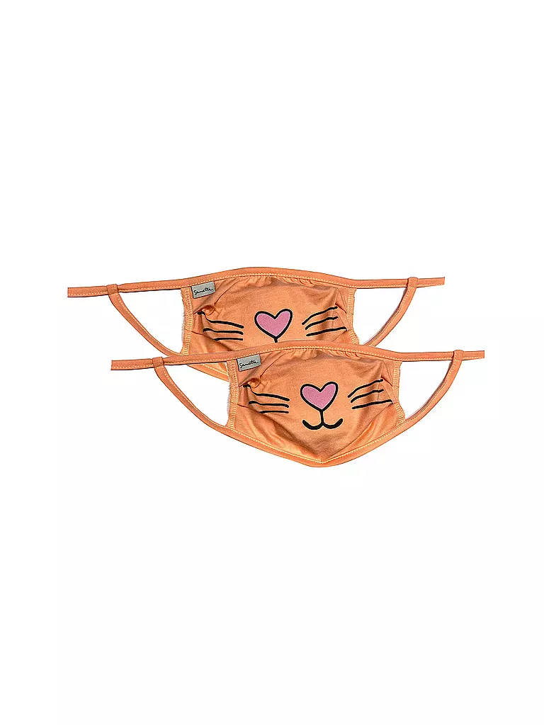 SANETTA | Mädchen Mund-Nasen-Maske 2er Pkg Katze | rosa