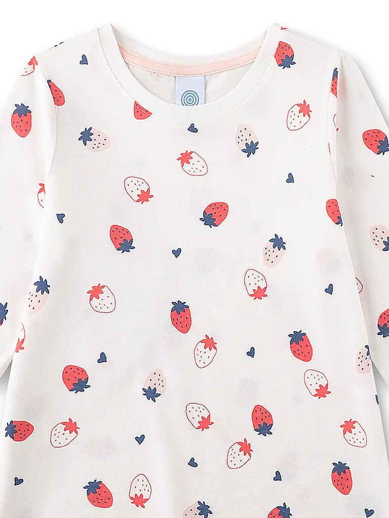 SANETTA | Mädchen Pyjama 2-teilig Langarmshirt und Hose | Creme