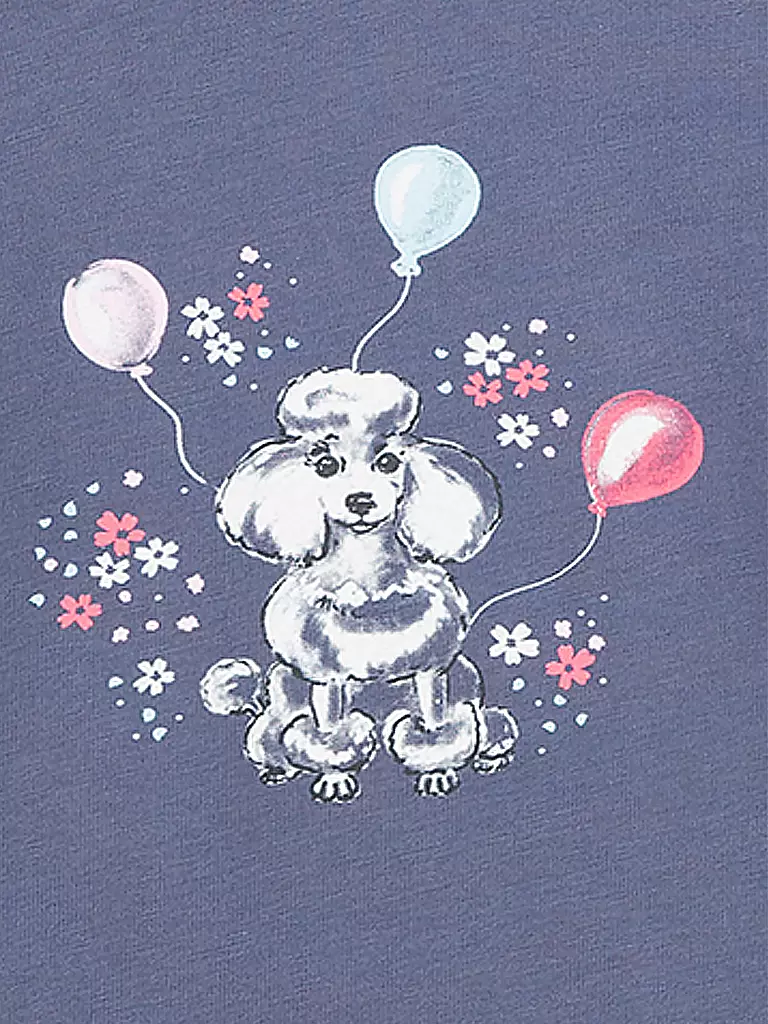 SANETTA | Mädchen Pyjama Poodle Party | blau