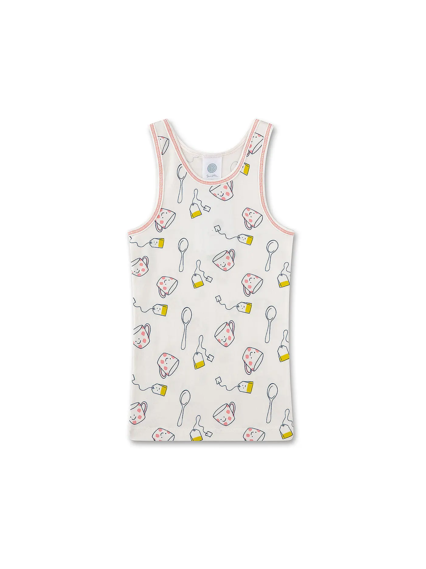 SANETTA | Mädchen Top white pebb | creme