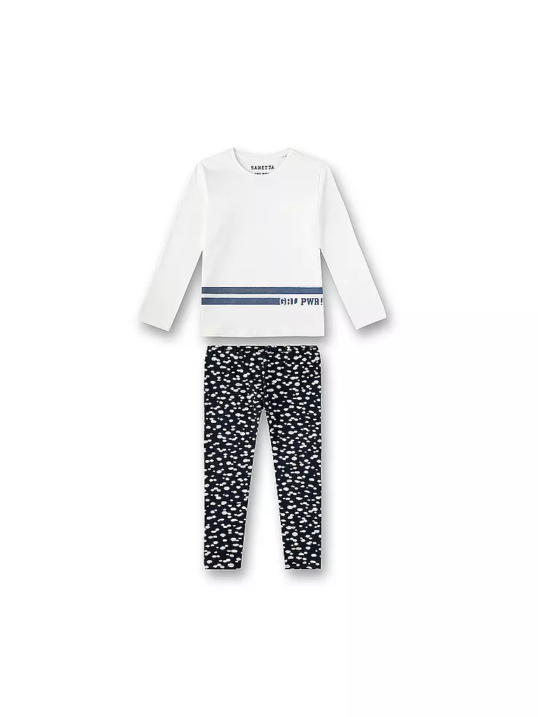 SANETTA | Mädchen-Pyjama "Athleisure" | weiß