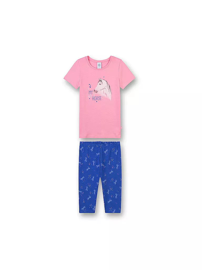 SANETTA | Mädchen-Pyjama "Wild Horse" | rosa