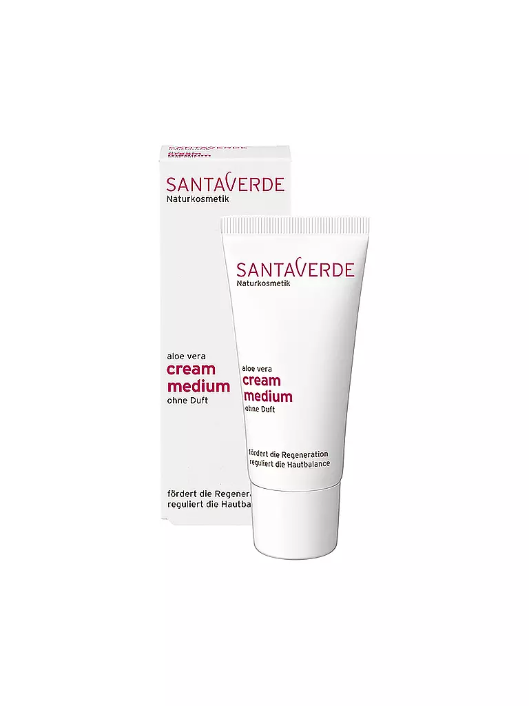 SANTAVERDE | Gesichtscreme - Aloe Vera cream medium ohne Duft 30ml | keine Farbe