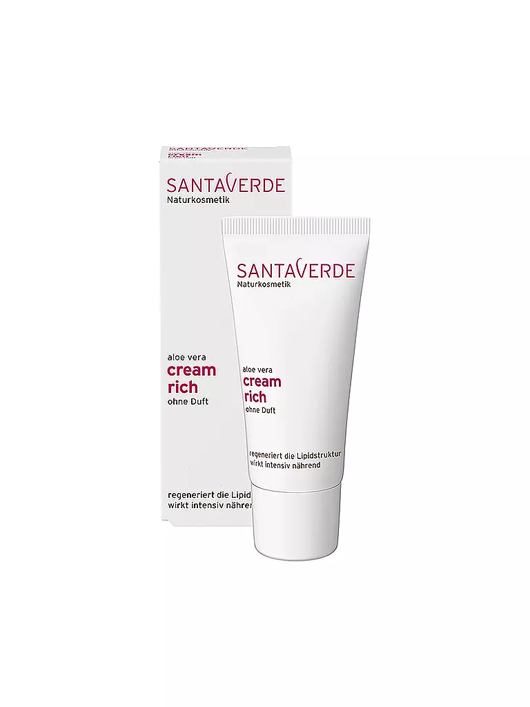 SANTAVERDE | Gesichtscreme - Aloe Vera cream rich ohne Duft 30ml | keine Farbe