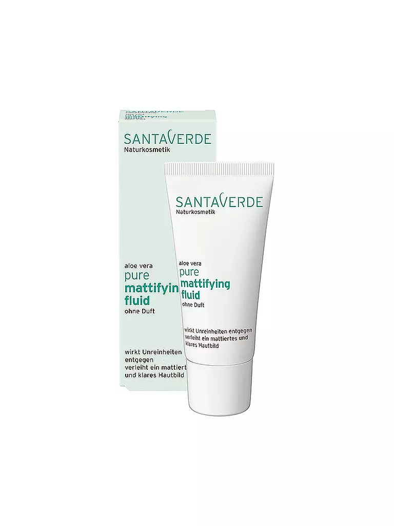 SANTAVERDE | Gesichtscreme - Pure mattifying fluid ohne Duft 30ml | keine Farbe