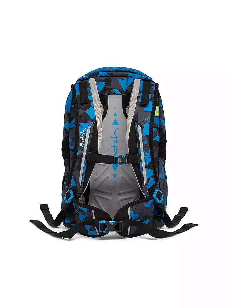 SATCH | Schul-Rucksack "Sleek-Blue Triangle" | blau