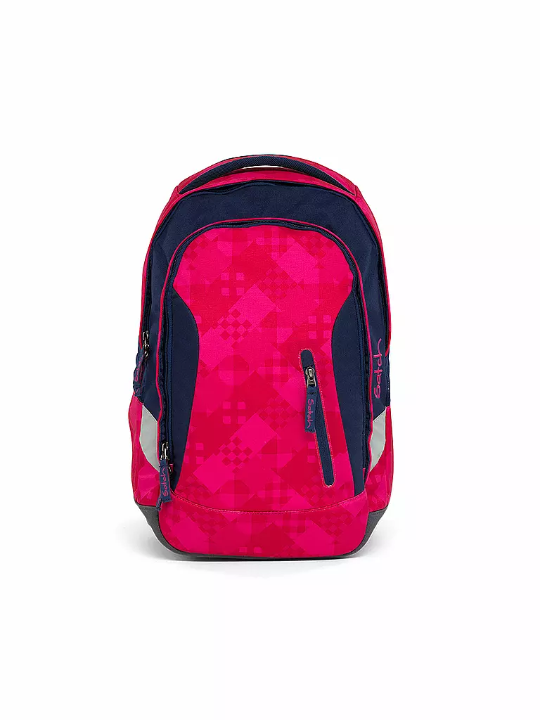 SATCH | Schul-Rucksack "Sleek-Cherry Checks" | pink