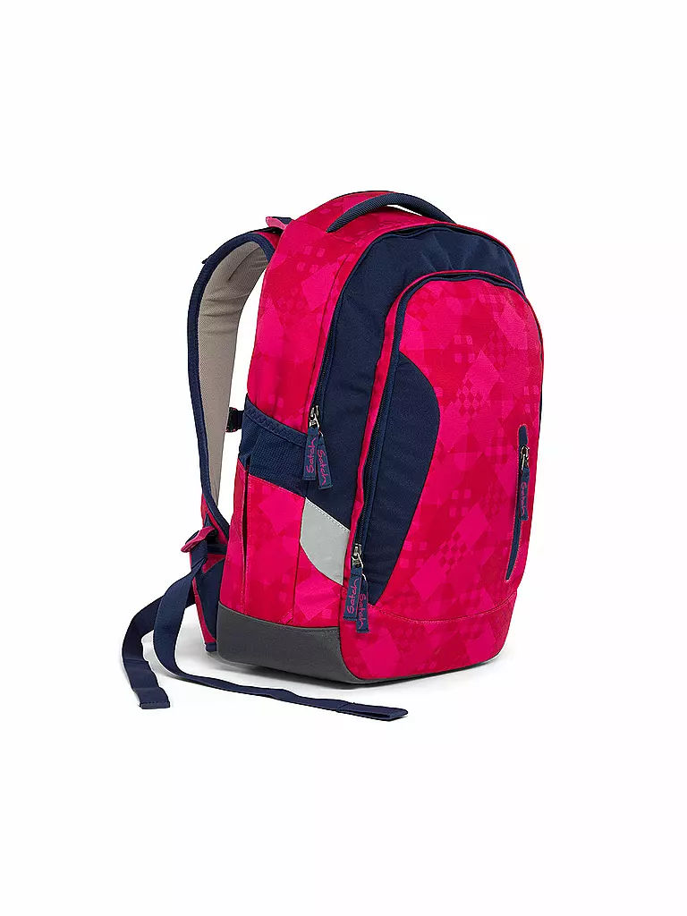 SATCH | Schul-Rucksack "Sleek-Cherry Checks" | pink