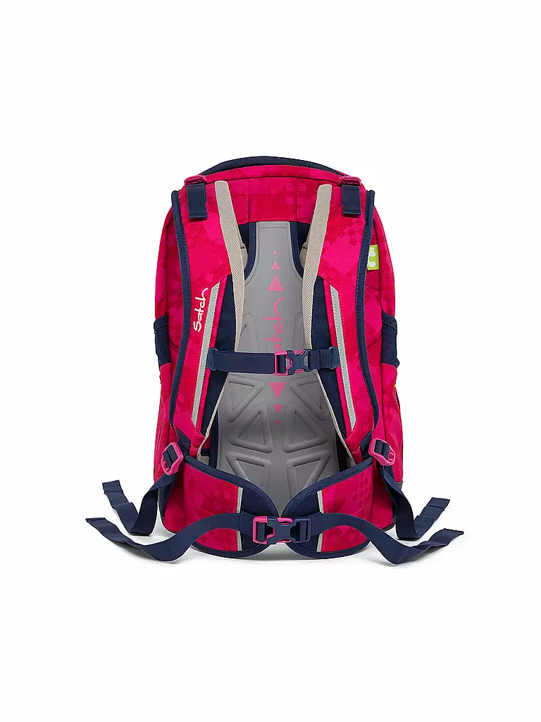 SATCH | Schul-Rucksack "Sleek-Cherry Checks" | pink