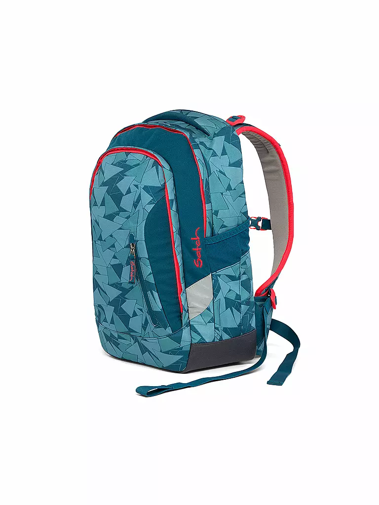 SATCH | Schul-Rucksack "Sleek-Petrol Triangle" | türkis