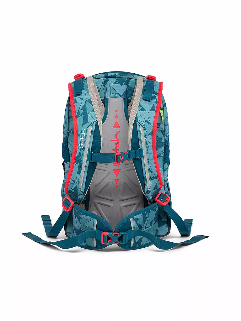 SATCH | Schul-Rucksack "Sleek-Petrol Triangle" | 