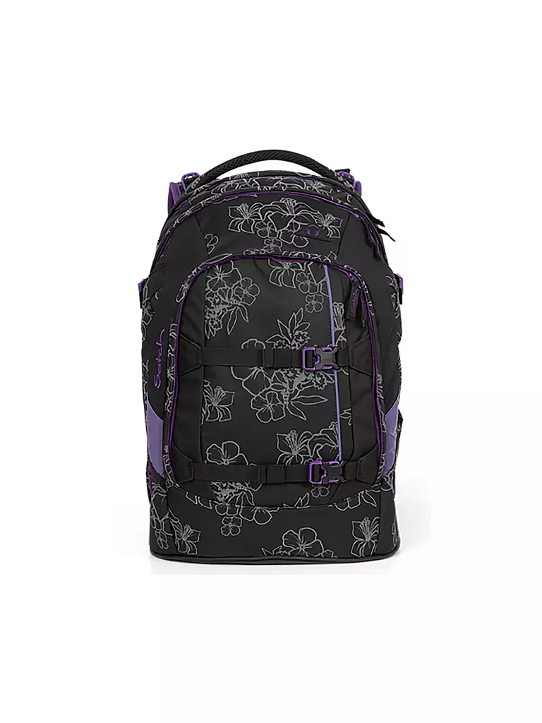 SATCH | Schulrucksack "Satch Pack - Ninja Hibiscus" | schwarz