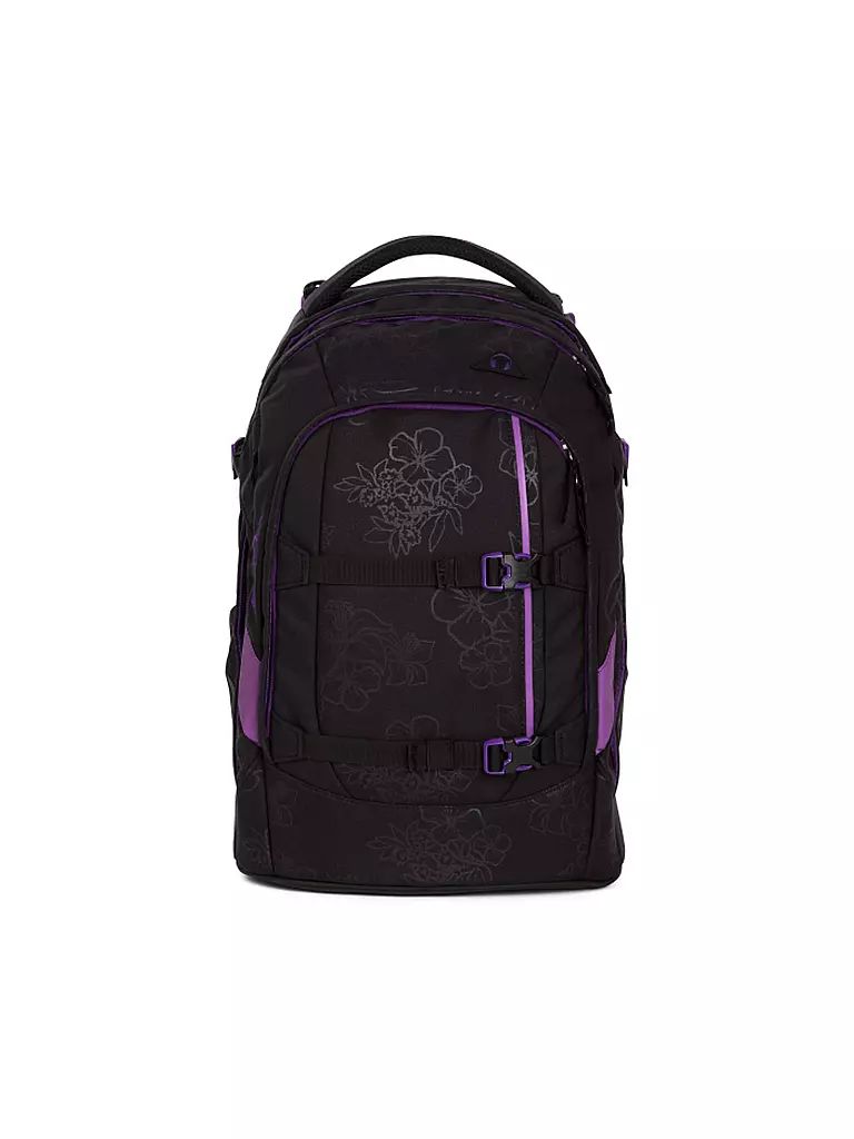 SATCH | Schulrucksack "Satch Pack - Purple Hibiscus" | transparent