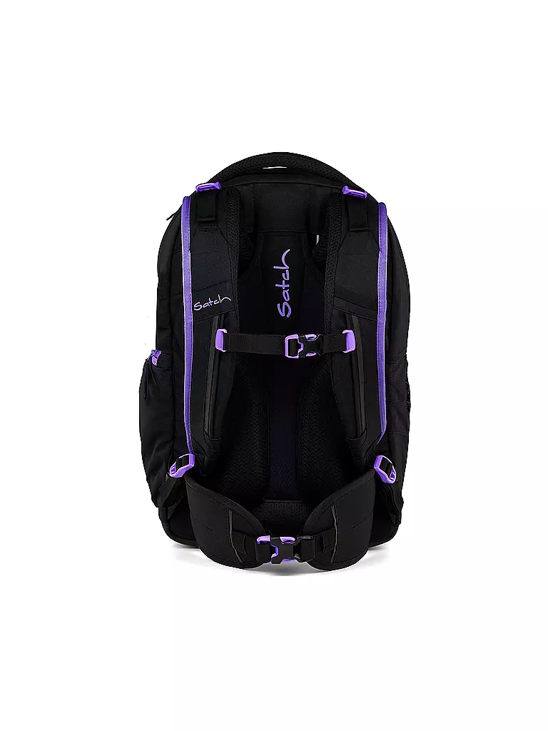 SATCH | Schulrucksack Match Purple Phantom | schwarz