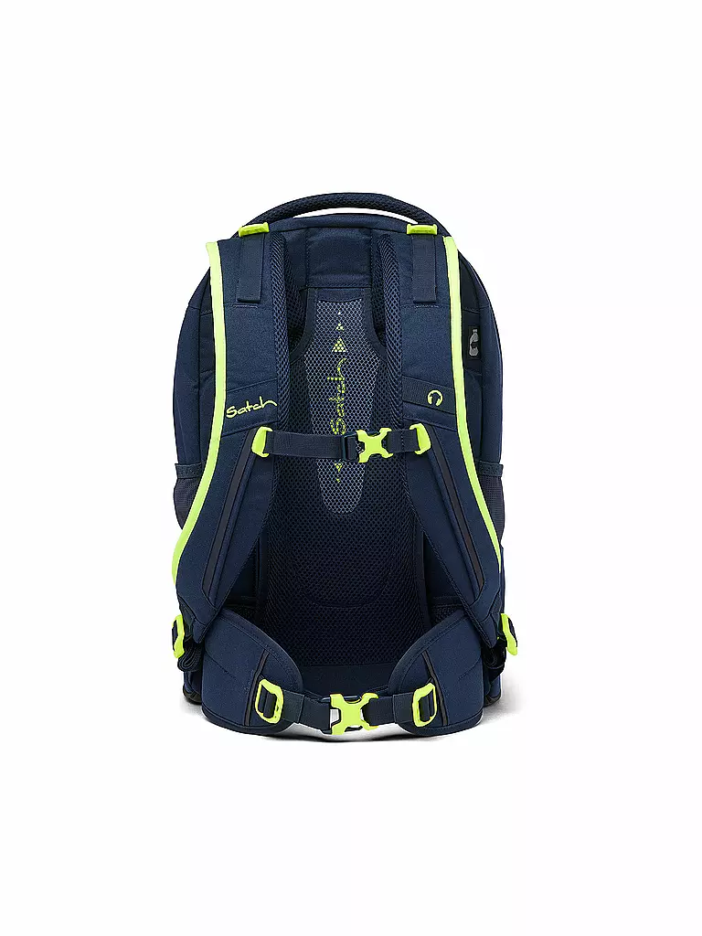 SATCH | Schulrucksack Pack - Toxic Yellow | dunkelblau