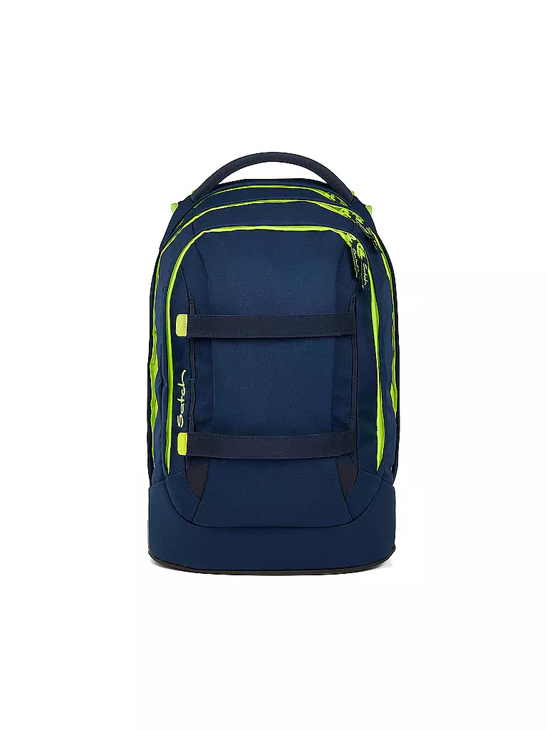 SATCH | Schulrucksack Pack Toxic Yellow | dunkelblau