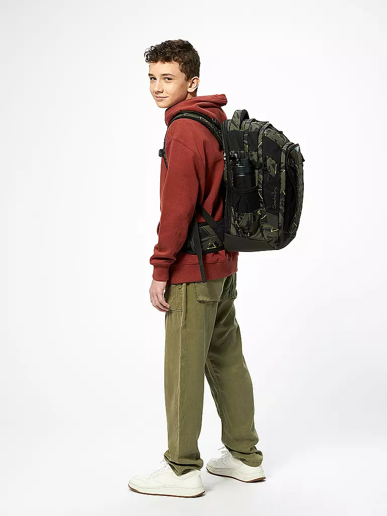 SATCH | Schulrucksack Satch Match Geo Storm | olive