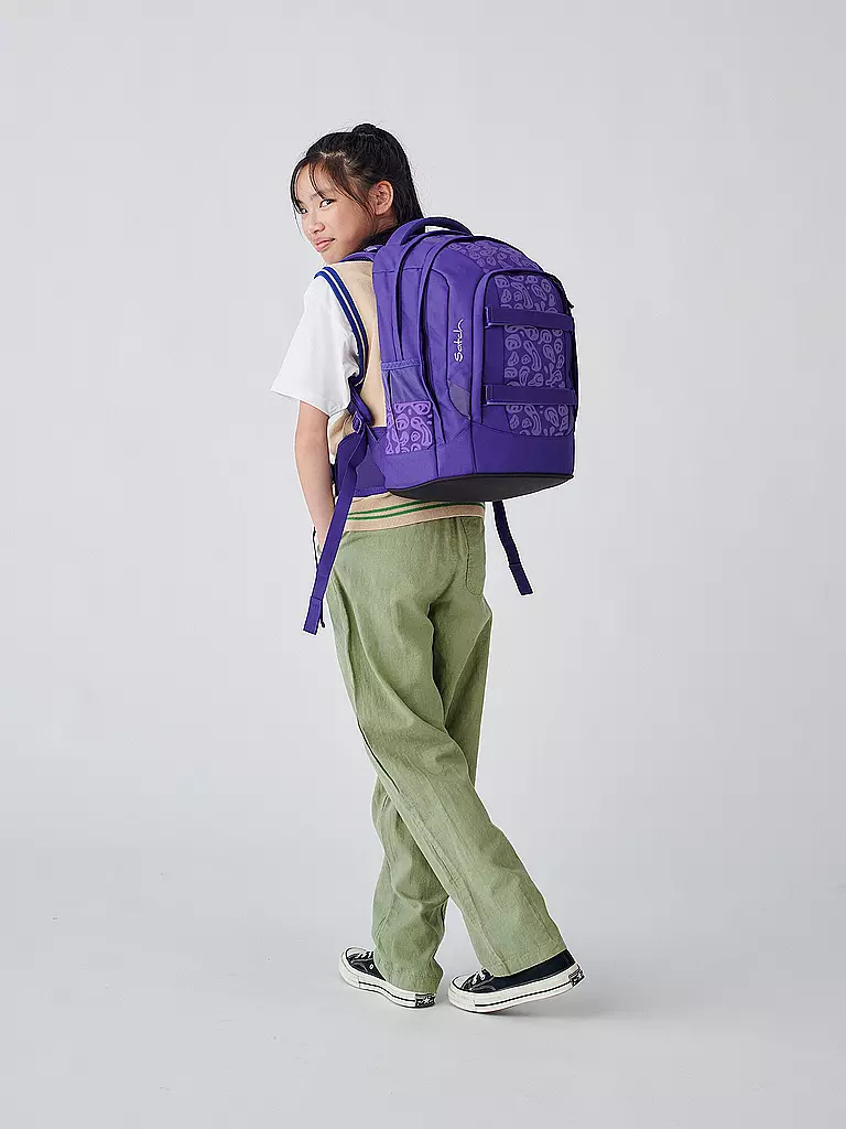 SATCH | Schulrucksack Satch Pack Bright Faces | lila