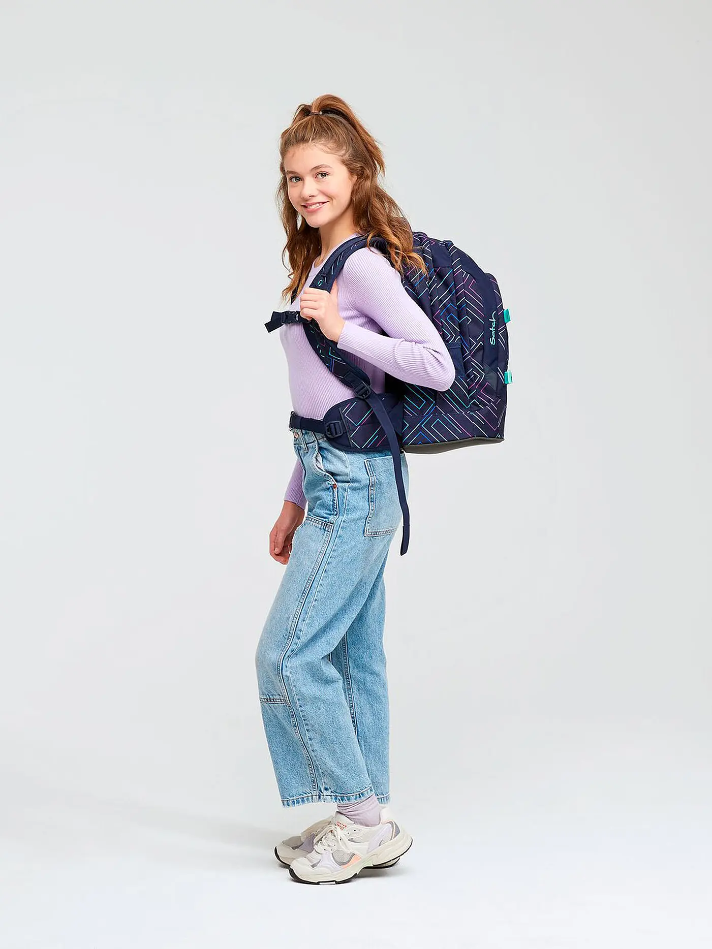 SATCH | Schulrucksack Satch Pack Purple Laser | dunkelblau