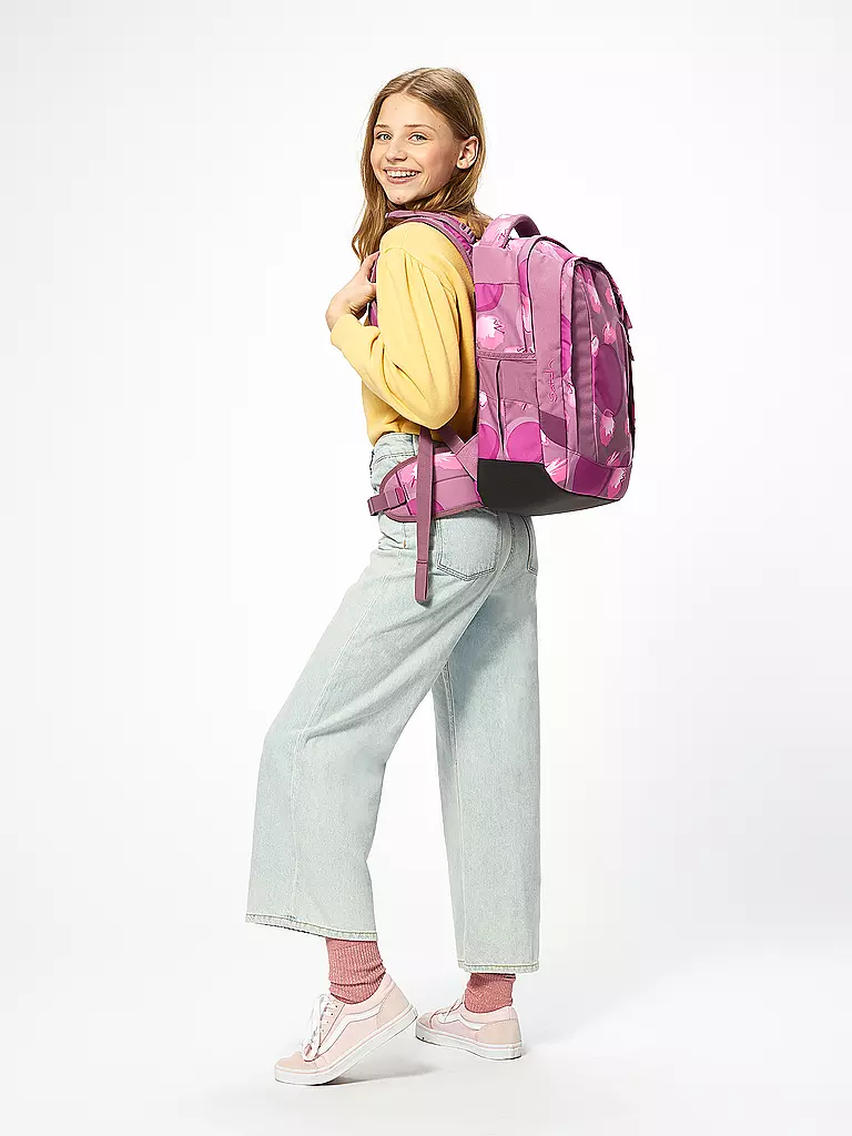 SATCH | Schulrucksack Satch Sleek - Walking Clouds | rosa