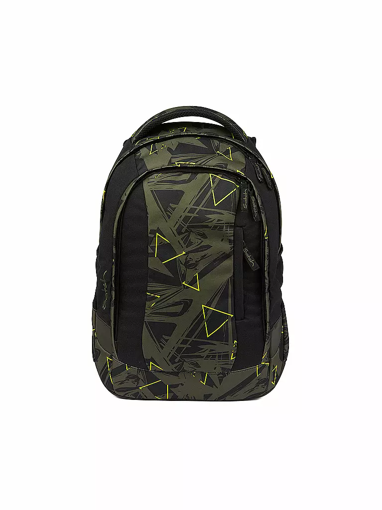 SATCH | Schulrucksack Sleek - Geo Storm | olive