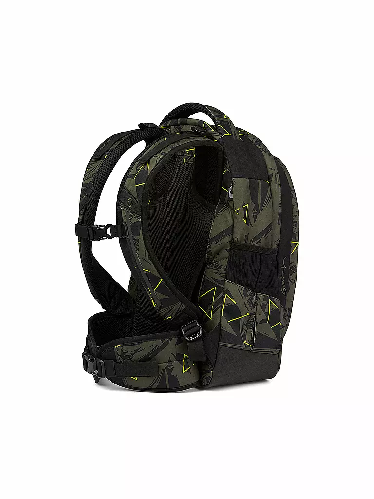 SATCH | Schulrucksack Sleek - Geo Storm | olive