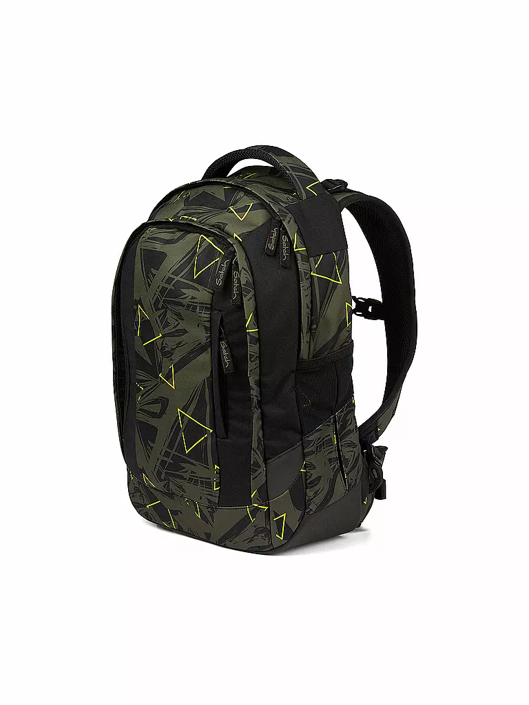 SATCH | Schulrucksack Sleek - Geo Storm | olive