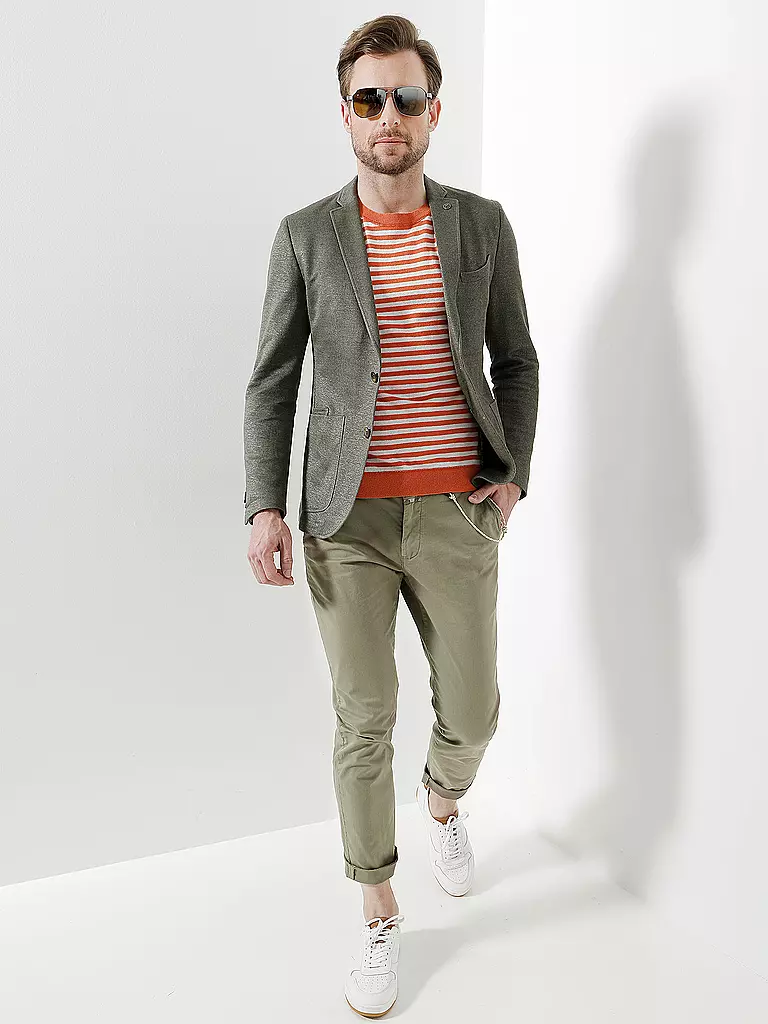 SAVILE ROW by CG CLUB OF GENTS | Sakko Slim Fit "Cadoc" | olive