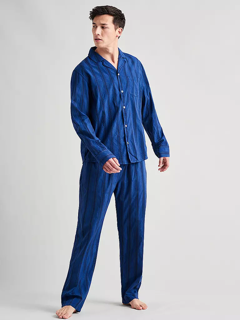 SCHIESSER REVIVAL | Pyjama Alfred | blau
