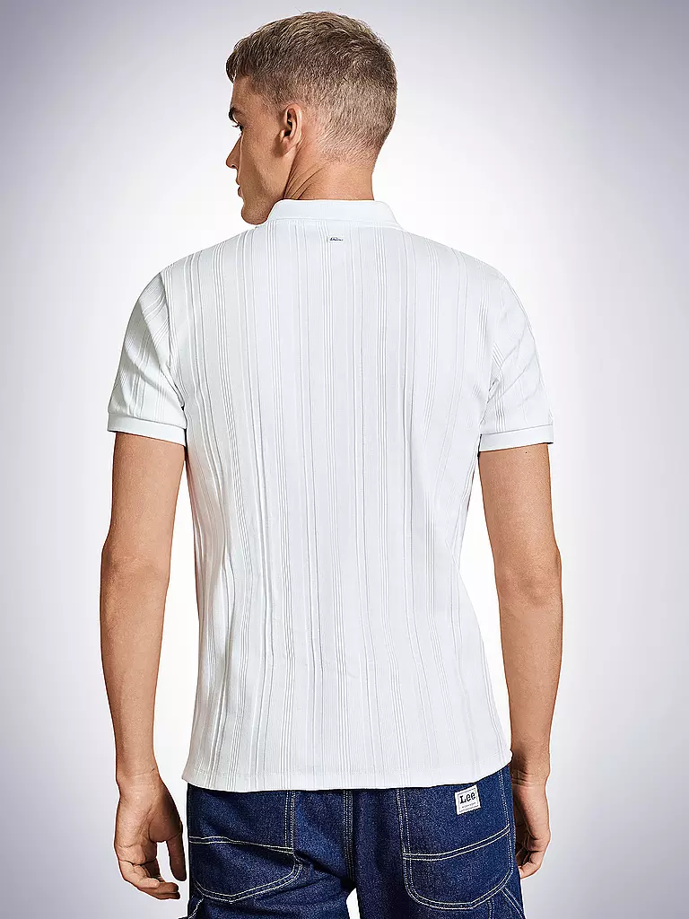 SCHIESSER REVIVAL | Pyjamaoberteil - Poloshirt " Felix " | weiß