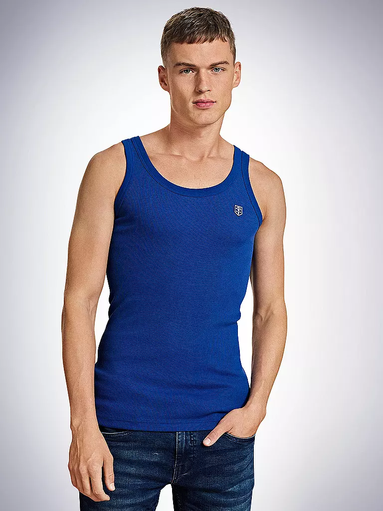 SCHIESSER REVIVAL | Tank Top " Friedrich " | blau