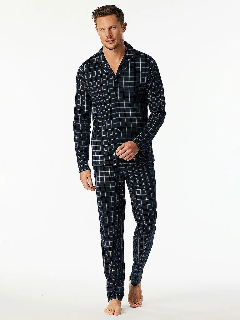 SCHIESSER Pyjama bleu nuit bleu marine | 50
