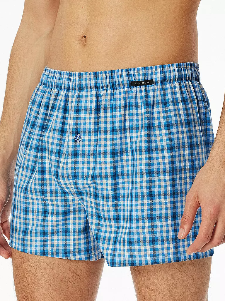 SCHIESSER | Boxershorts 2er Pkg  | blau