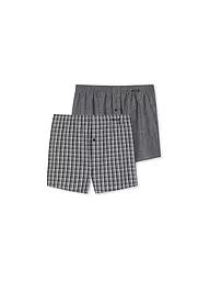 SCHIESSER | Boxershorts  2er Pkg royal  | grau