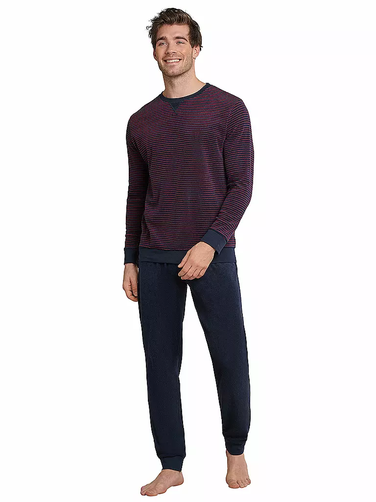 SCHIESSER | Frottee Pyjama | blau