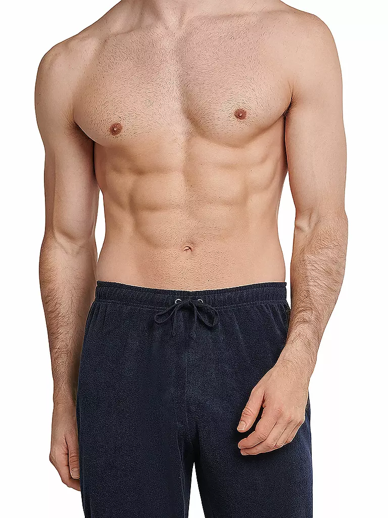 SCHIESSER | Frottee Pyjama | blau